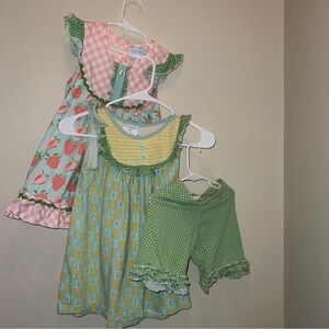 Adorable Girls' Tops and Shorts Set